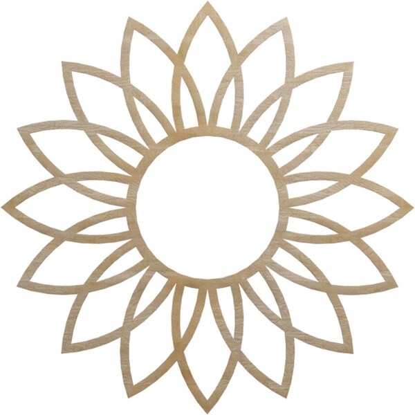 Ekena Millwork Daisy Wood Fretwork Pierced Ceiling Medallion, Hickory, 38"OD x 12 1/2"ID x 1/4"T CMWP38X38X0250DAHI - main